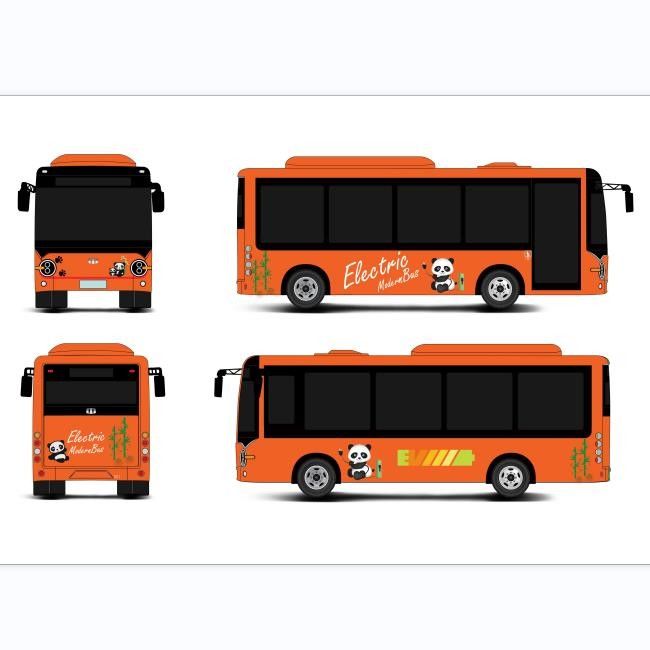 6,6m Elektrische Minibus met 23 Stoelen, 200KM Actieradius en Optie voor Links Stuur