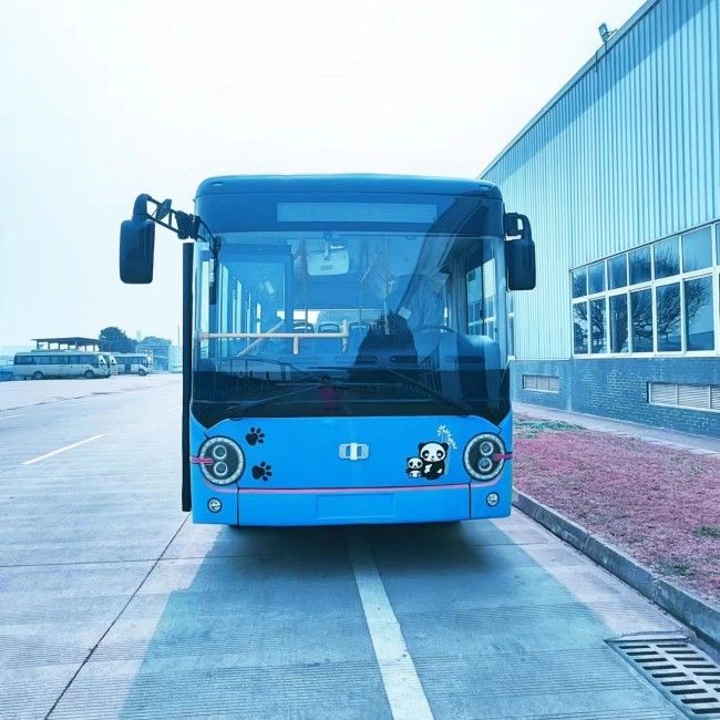 6.6m Elektrische minibus Batterijoplaadvoertuig LHD RHD 23 zitplaatsen Voor pendeldiensten