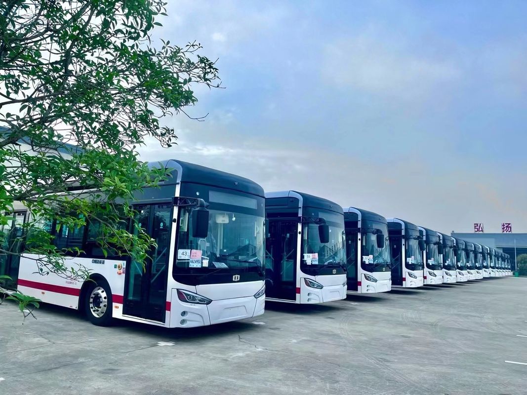 Voor- en achterschijf zuivere elektrische bus met lithium-ionbatterij 255kwh batterijvermogen