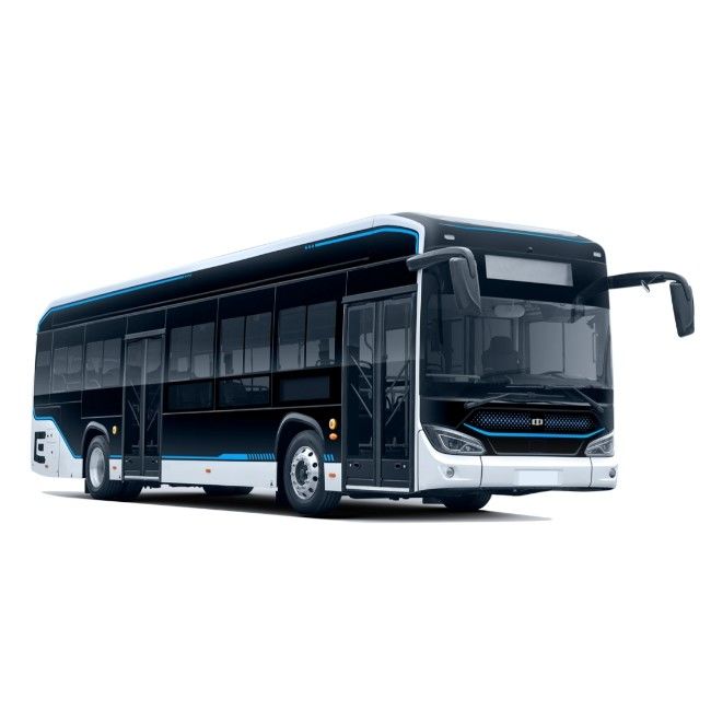 12 meter lage vloer elektrische stadsbus. Hoge capaciteit LFP-batterij. 300 km bereik. OEM-oplossing voor openbaar vervoer.
