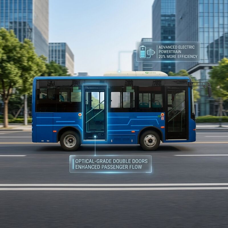 5.9M 14 zitplaatsen Battery Electric City Bus Puur elektrisch voertuig voor het openbaar vervoer bus naar het centrum.