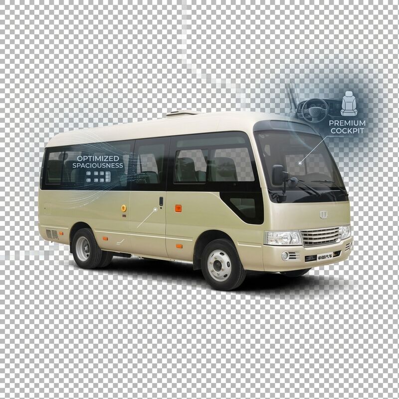 6m Elektrische Mini Coaster Bus met 18 Zitplaatsen en 89,7 kWh Batterij voor Openbaar Vervoer