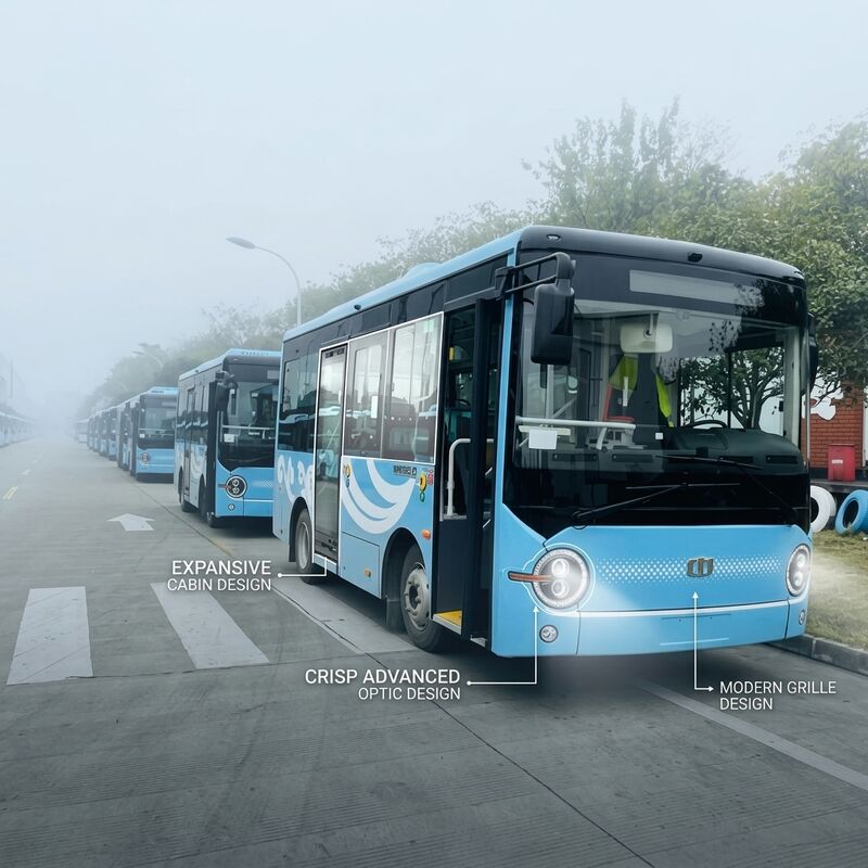 6.6m batterij elektrische minibus 19 zitplaatsen 95,25kWh lange rijbereik milieuvriendelijk vervoer.