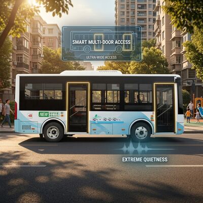 6.6m Electric City Bus New Energy 270KM Kilometer 16 zitplaatsen accepteren op maat.