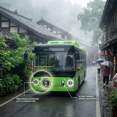 6.6m Elektrische stadsbus met nul uitstoot ZEV-bus 24 zitplaatsen voor stedelijk vervoer
