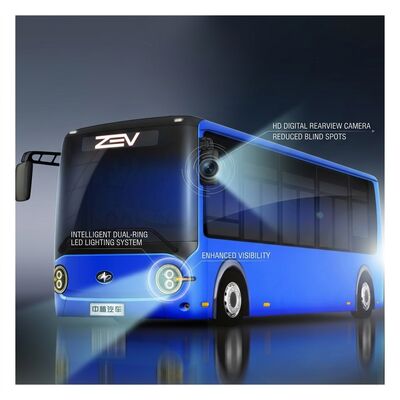 6.6m Puur elektrische bussen Mini City Bus Zero Bussen voor openbaar vervoer 16 zitplaatsen